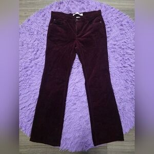 Joe Fresh Women's Dark Purple Flare Pants